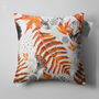 Cushion Cover With Abstract Orange Dry Leaves Pattern, thumbnail 5 of 7