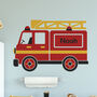 Personalised Fire Engine Wall Sticker Room Decor Art, thumbnail 2 of 3