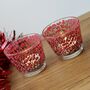 Red Berry Painted Tea Light Holders, thumbnail 3 of 5