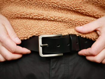 Men's Premium Leather Belt With Narrow Buckle, 3 of 10