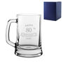 Engraved 80th Birthday Beer Tankard With Gift Box, thumbnail 1 of 2