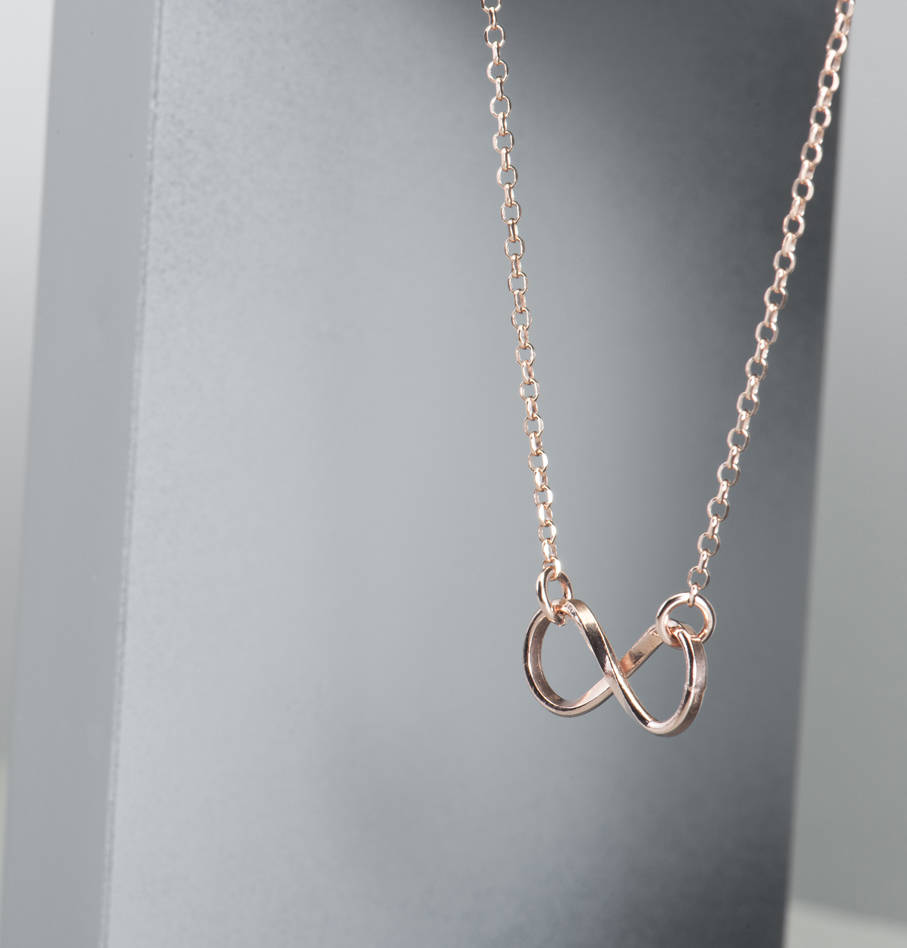 Rose Gold Infinity Necklace By Evy Designs | notonthehighstreet.com