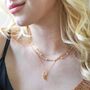 Feminine Figure Pendant Necklace In Gold Plating, thumbnail 7 of 8