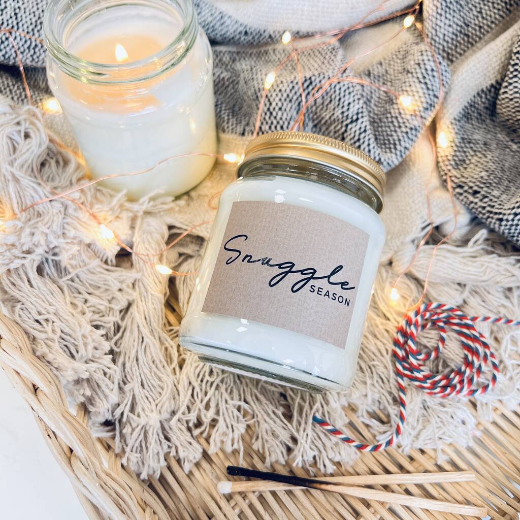 Snuggle Season Christmas Scented Soy Candle By Lollyrocket Candle Co