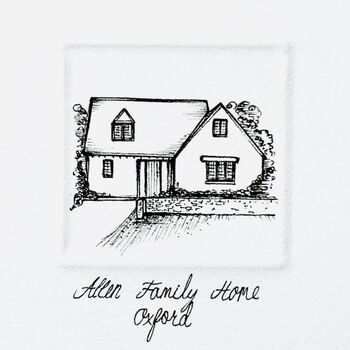 Miniature Personalised House Original Illustration, 4 of 5
