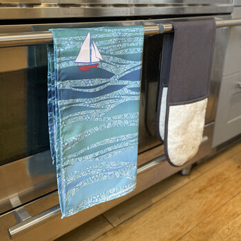 'Sailing' 100% Cotton Tea Towel, 5 of 11