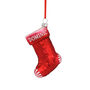 Personalised Christmas Stocking Glass Tree Decoration With Gift Box, thumbnail 2 of 4