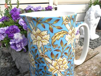 Extra Large Jug In William Morris Blue Chrysanthemum Design, 6 of 8
