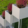 White Square Metal Planter With Stand, thumbnail 4 of 6