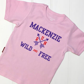 Personalised Young Wild And Free Children's T Shirt, 3 of 8
