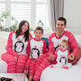 Personalised Nordic Penguin Family Christmas Pyjamas, thumbnail 1 of 12
