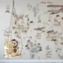 Vintage Kids Map Mural Feature Wallpaper, thumbnail 1 of 1
