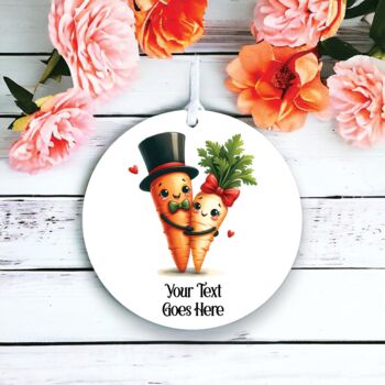 Personalised Cute Carrots Love Food Fun Decoration, 2 of 2
