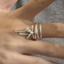 Sterling Silver Adjustable Bow Ring Or Ear Cuff, thumbnail 3 of 5