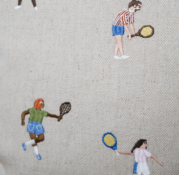 Tennis Embroidered Cushion W Insert, 4 of 4