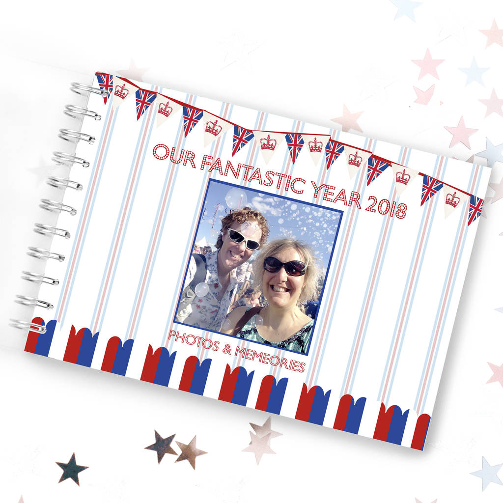 Personalised Union Jack Memory Book, 1 of 8