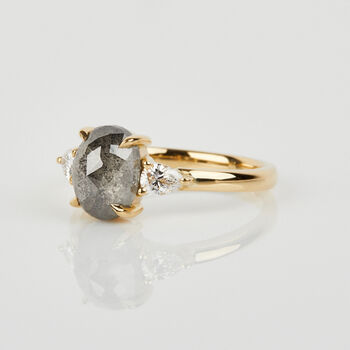 Grey Oval Diamond Engagement Ring, 3 of 3