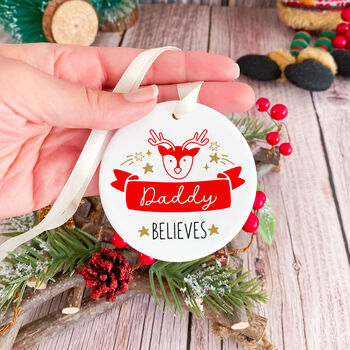 Personalised Believes Christmas Ornament For Adult Or Kids, 6 of 7