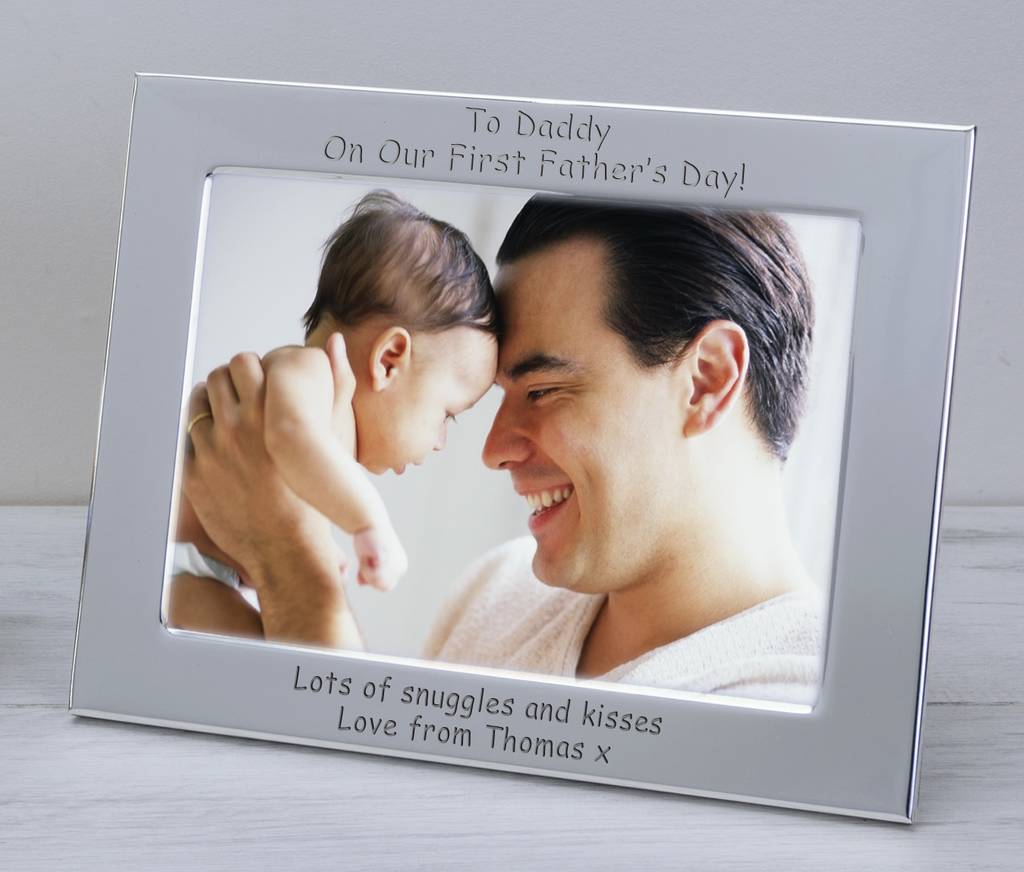 First Father S Day Silver Plate Frames By Babyfish First Father S Day Silver Plate Frames