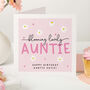 Auntie Birthday Card Pink Flower Design, thumbnail 1 of 4
