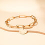 18k Gold Plated Personalised Disc Link Chain Bracelet, thumbnail 3 of 6