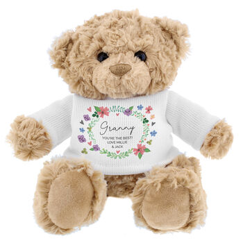 Personalised Floral Teddy Bear, 6 of 6