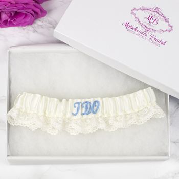 'Initial' And 'I Do' Personalised Bridal Garter, 2 of 5