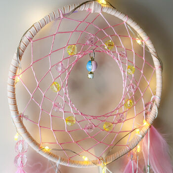 New Baby Born Gift, Pink Pastel Dream Catcher For Girls, 3 of 7