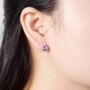Blue Topaz Birthstone Stud Earrings, thumbnail 7 of 7