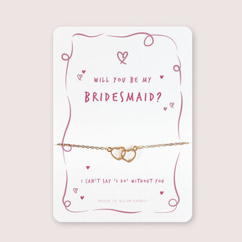 Pink Will You Be My Bridesmaid Bridal Proposal Bracelet, 8 of 11