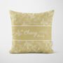Personalised Gold Holly Christmas Cushion, thumbnail 4 of 7