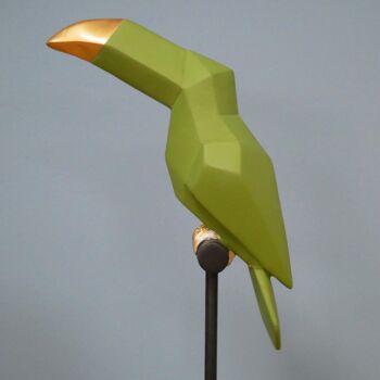 Green Bird On Stand Ornament, 2 of 2