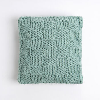 Basketweave Stitch Cushion Easy Knitting Kit, 2 of 6