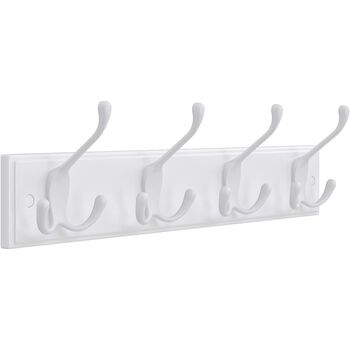 Wall Mounted Coat Rack With Four Tri Hooks, 4 of 7