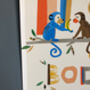 Rainbow With Monkeys Personalised Name Print, thumbnail 8 of 12
