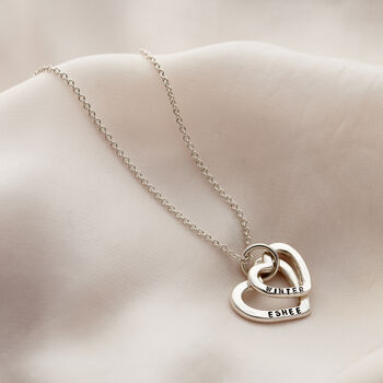 Personalised Mummy And Baby Heart Necklace, 11 of 12