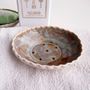 Handmade Blue Brown Oval Ceramic Soap Dish, thumbnail 1 of 8