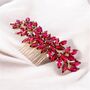 Wine Crystal Hair Comb, thumbnail 2 of 3