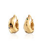 Gold Plated Nugget Hoop Earrings, thumbnail 1 of 4