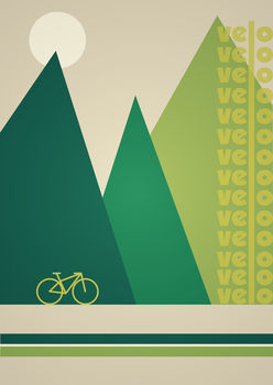Velo Cycling Art Print, 4 of 4