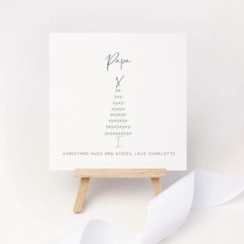Personalised Christmas Hugs Kisses Card For Daddy/Dad, 4 of 4