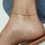 Star Anklet In Silver Or Gold Vermeil, thumbnail 1 of 4