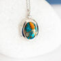 Personalised Sterling Silver Blue Mohave Turquoise Locket, thumbnail 2 of 12