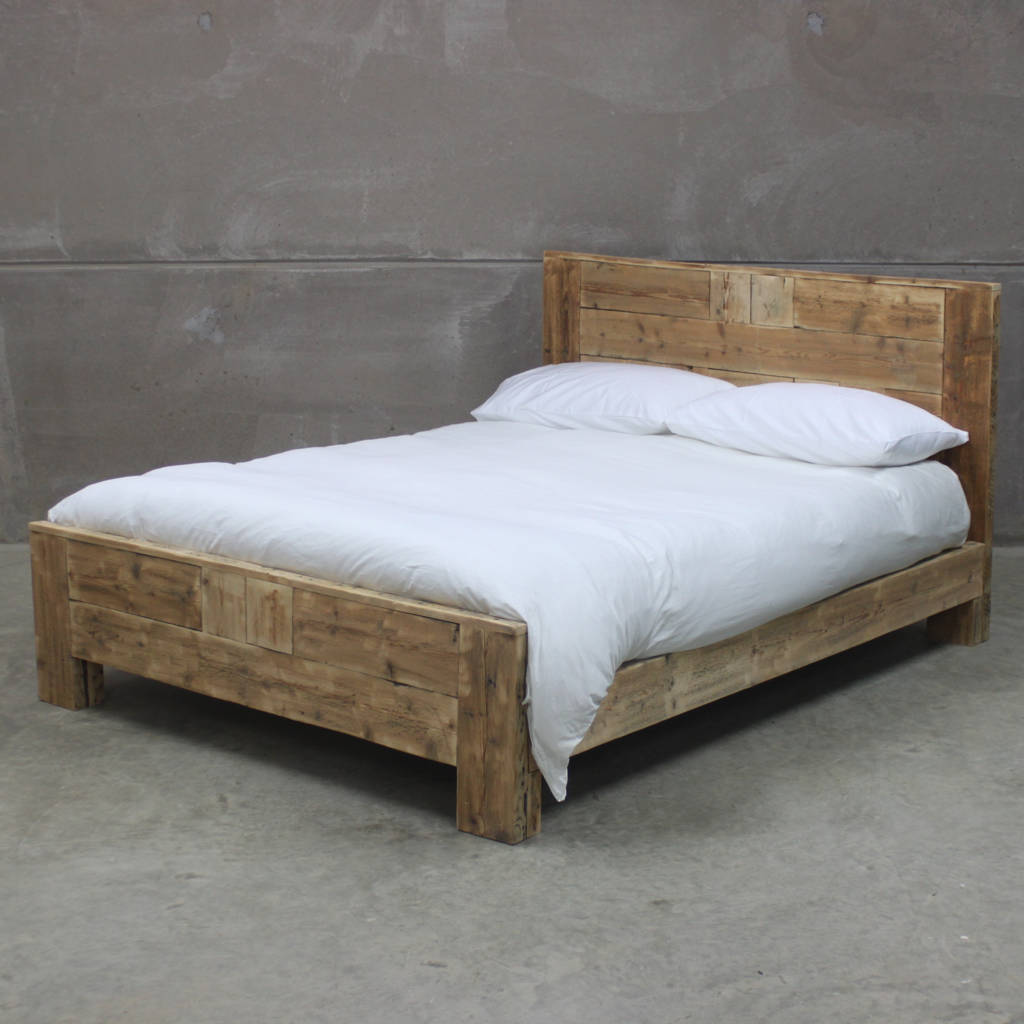 Avalon Reclaimed Wood Bed By Rust, Distressed Wood Bed Frame