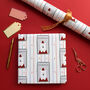 Personalised Christmas Santa Bear Stamp Wrapping Paper, thumbnail 2 of 2