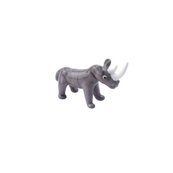Glass Rhino Figurine With Gift Box, 3 of 5