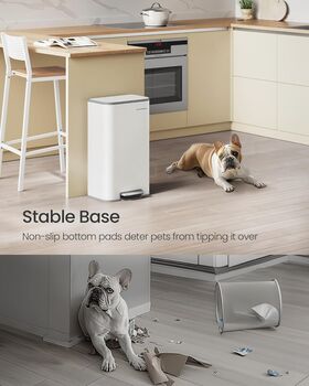 Kitchen Pedal Bin Soft Close Trash Can, 5 of 7