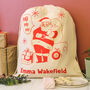 Personalised Red Santa Sack Gift For Kids Christmas Day, thumbnail 1 of 4