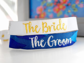 Bride And Groom Wedding Hen Stag Party Wristbands, 5 of 8