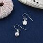 Sterling Silver Irregular Shaped Baroque Pearl Dangle Drop Earrings, thumbnail 5 of 10